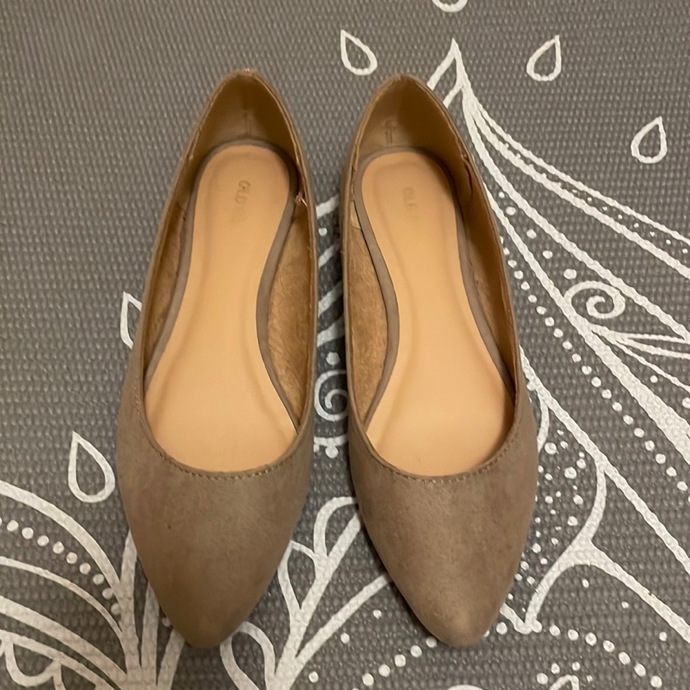 Beige Old Navy Suede Flats